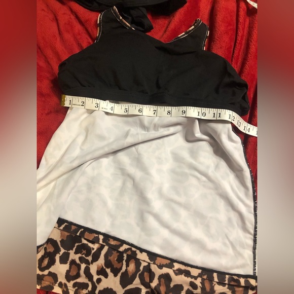 NWT High Neck Tankini with Bottoms Built in Bra Clasp Closure bathing swim suit - Picture 8 of 11